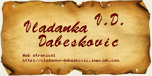 Vladanka Dabesković vizit kartica